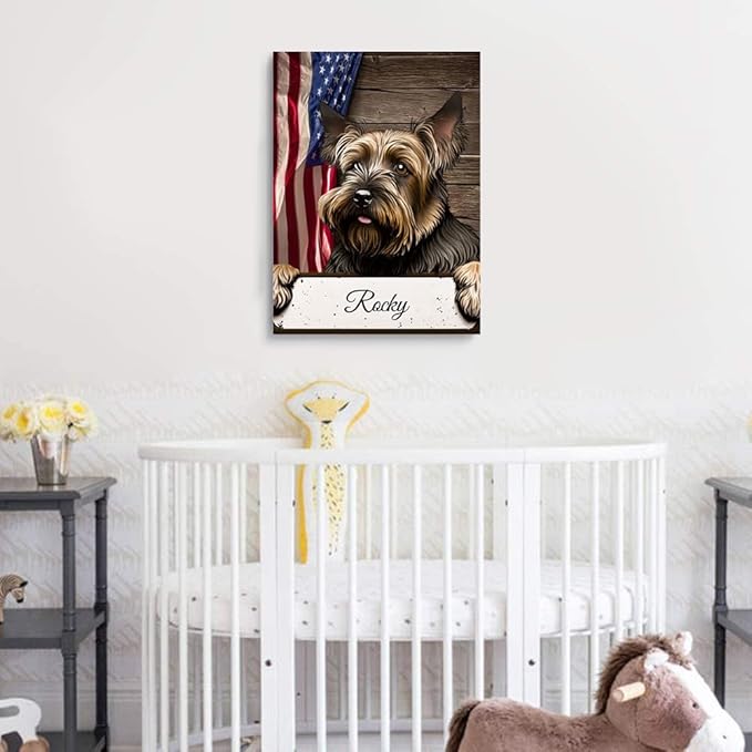 Custom Wooden Jigsaw Puzzles with Your Dog's Name on Czech Terrier Art Print - 300 500 1000PCS Puzzles Game and Home Wall Decor