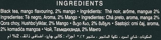 Ahmad Teas - Mango Black Tea 1.4oz - 20 Tea Bags (Pack of 2)