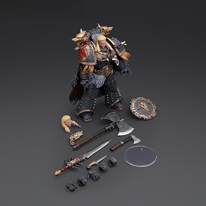 JOYTOY1/18 Warhammer The Horus Heresy Action Figure Space Wolves Leman Russ Primarch of The VIth Legion Collection Model Birthday Gift 7.09 inch 15+