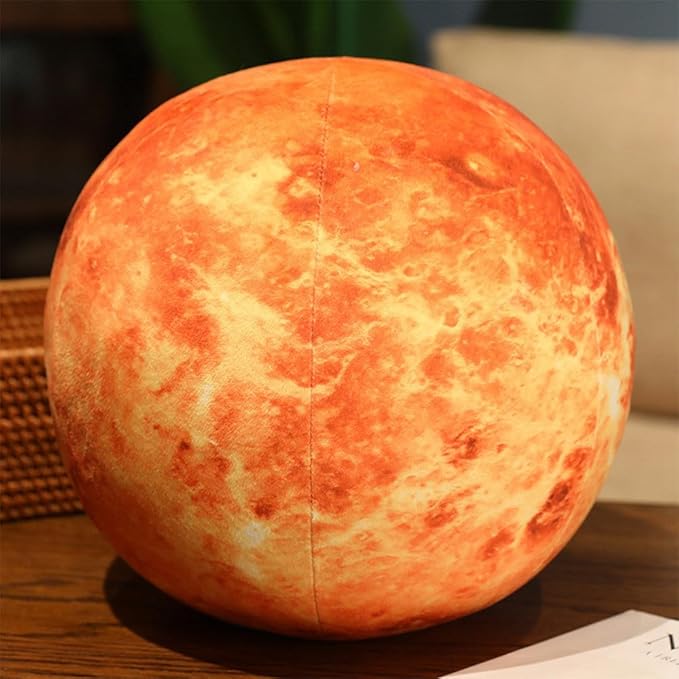 Ultra-ealistic 3D Planet ,Moon ,Earth,The Sun,Pillow Plush Toys,for Kids Teens Adults, for Teachers and Parents, Educational Toy Learning, 10.6 in (Venus)