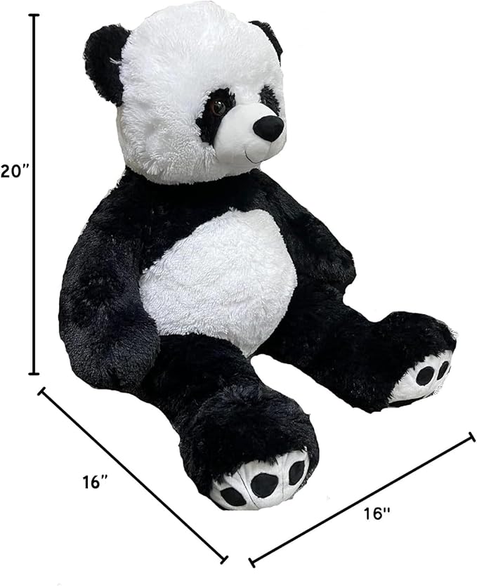 Anico 36" Tall (3 Foot) Big Plush Panda Bear, Stuffed Animal, Teddy Bear with Smiling Face. Premium Stuffed Toy Teddy Bear Panda, Perfect for Girlfriend, Kids, Valentine's Day, Christmas!