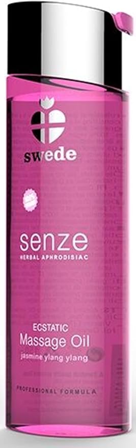 Swede Massage Oil, Herbal, Aphrodisiac, Erotic, Warming Body Oil, Foreplay, Sensual Massage Oil for Couples, Yoni, Relaxing, Full Body, Lotion Massage Oil, Flavor (Ecstatic, 5 fl oz / 150ml)