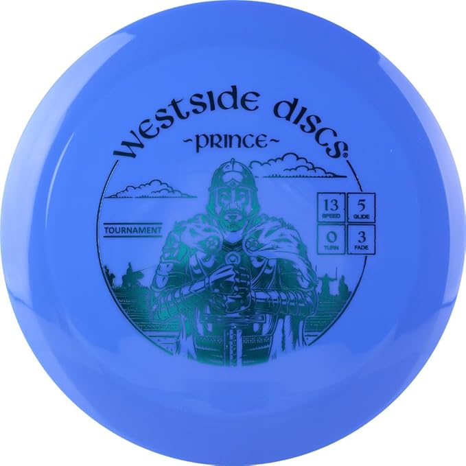Westside Discs Tournament Prince Disc Golf Distance Driver | Overstable High Speed Driver | Premium Tournament Plastic w/Extra Grip | Strong Fade & Big Distance | 170-175g