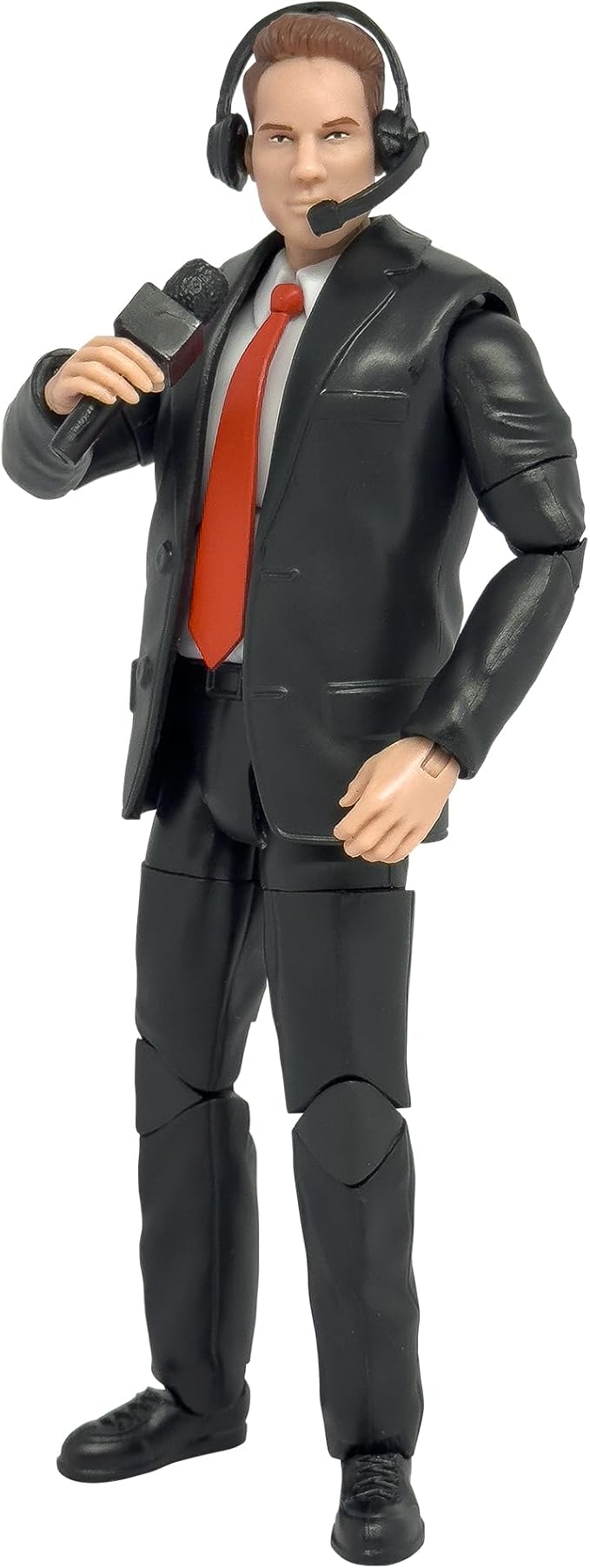 Ultimate Commentator Announcer with Deluxe Articulation for WWE & AEW Wrestling Action Figures