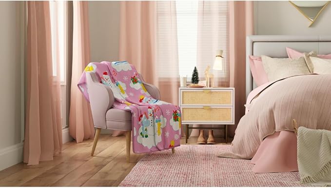 Care Bears Nostalgic Holiday Christmas Super Soft Cozy Plush Throw, 40 in x 50 in, (Officially Licensed Product) by Franco Collectibles