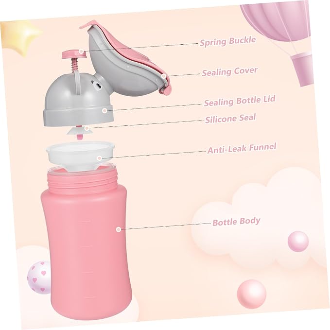 Potty Urinal Emergency Toilet Portable Elephant Pee Cup for Potty Training for Baby Child Girl for Toddlers and Camping Car Travel