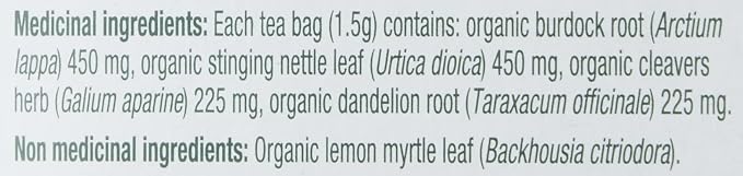 Traditional Medicinals Tea, Organic Everyday Detox Lemon, Supports Healthy Skin & Liver Function, Detox, 16 Tea Bags (Pack of 2)