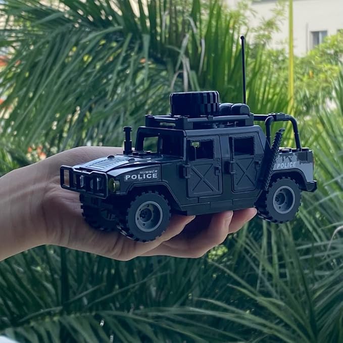 Military Vehicle Building Blocks Set with 6 Mini Soldiers, 4 in 1 Army Truck Building Kit, Army Vehicles Toys for Boys