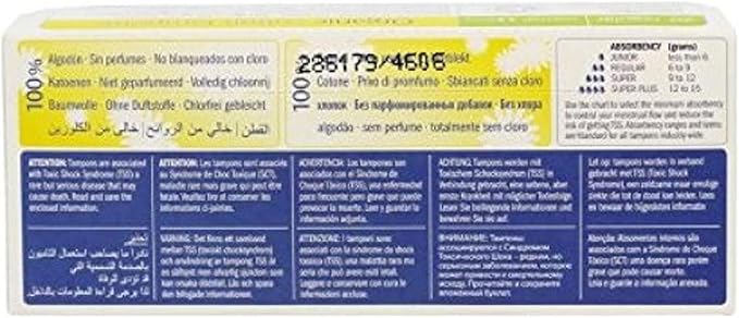 Natracare, Organic Regular Tampons, 3 Boxes of 20, (60 Tampons Total)