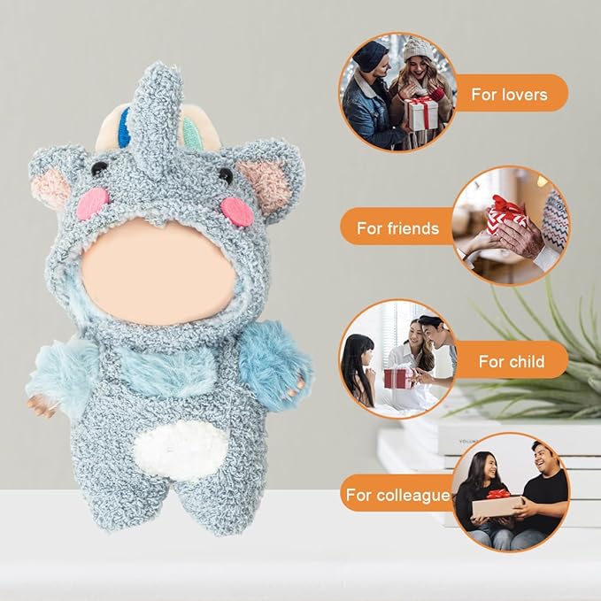 Clothes for 17cm Dolls(NO Doll) Outfit with Accessories Suit Cute Stylish Dress Up Set Elephant
