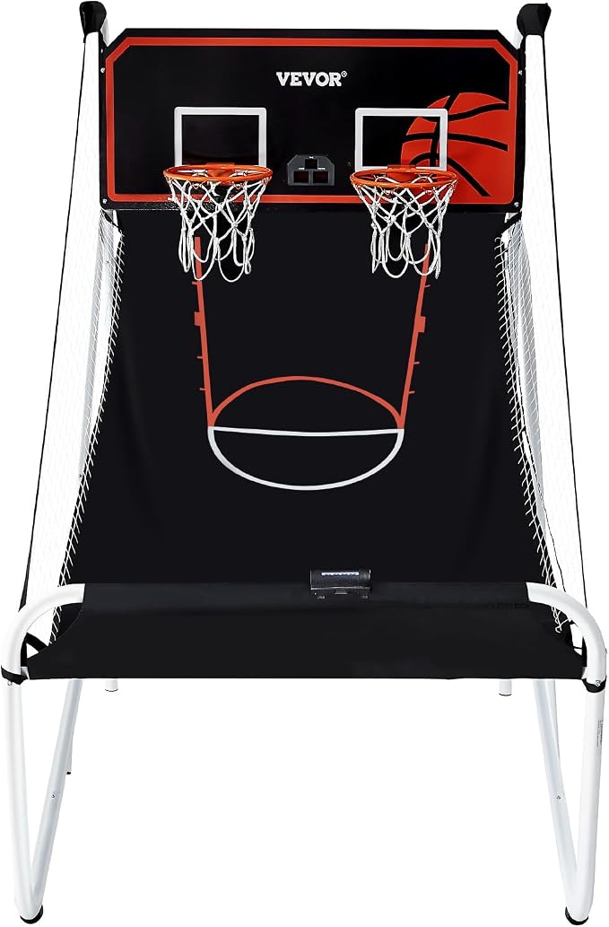 VEVOR Basketball Arcade Game Indoor, 2 Player Indoor Basketball Game, Home Dual Sport with 8 Game Modes, Electronic Scoreboard, and Inflation Pump,Adults