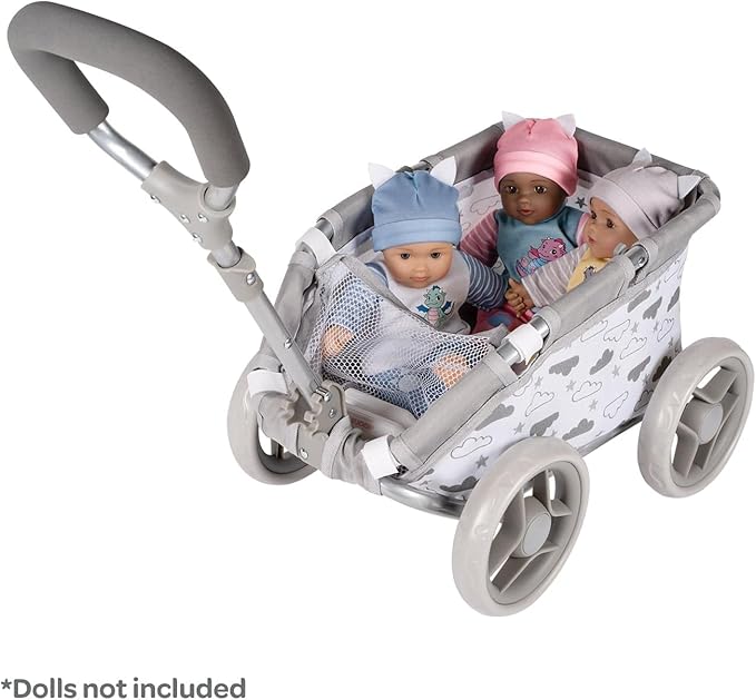 ADORA Baby Doll Wagon - Rainbow Zig Zag, Doll Accessories, Doll Accessory for Toddlers Medium