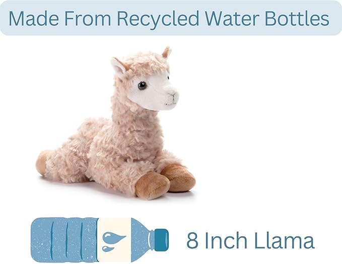 The Petting Zoo Llama Stuffed Animal Plushie, Gifts for Kids, Scoopz Wildlife Animals, Llama Plush Toy, 8 inches