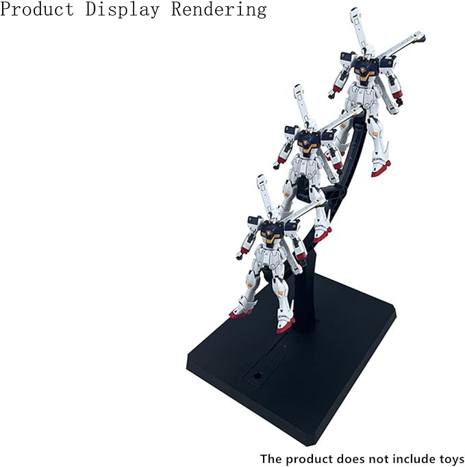 Action Figure Display Stand, Adjustable Model Kit Base, Display Stand Suitable For Gundam Models And 1/144 HG RG BB Action Characters, Black (RG)