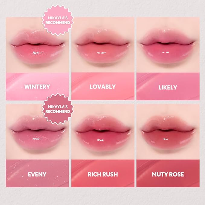 TIRTIR [*Mini Size Waterism Tinted Lip Gloss #03 Sand Mond, 0.06 Fl Oz – Kiss Ready Lipgloss, 12H Long Lasting Non Sticky Natural Tinted Glow Korean Multiuse Cheek and Lip Tint for Women gift