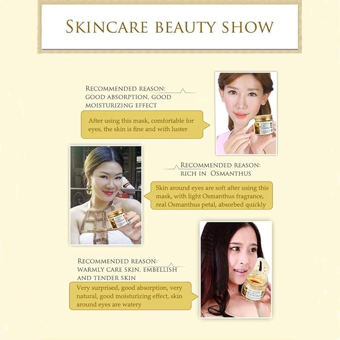 BIOAQUA Golden Osmanthus Eye Mask Gold Eye Treatment Masks Under Eye Patches Dark Circles Treatment Eye Bags Patches Puffy Eyes Anti-Wrinkle Undereye Gel Pads 80Pcs
