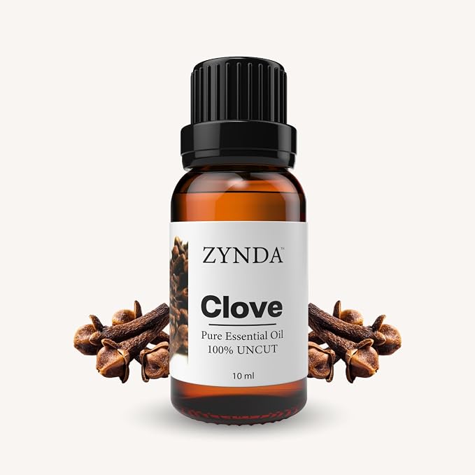 Clove Oil Pure & Natural Clove Essential Oil – Organic Extract from Clove Buds, 3rd Party Lab tested 100% Uncut Concentrated Blend for Skin Care, Hair Care, Aromatherapy & Relaxation 10ml Bottle