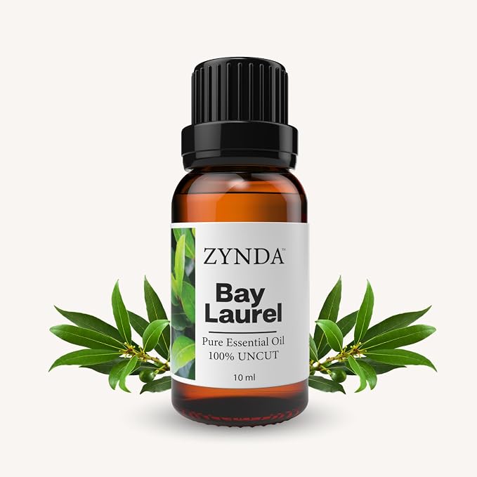 Bay Laurel Essential Oil for Revitalizing Skincare - Herbal & Stimulating Aroma Massage Oil for Therapy Delight - 100% Natural Laurel Leaf Oil for Relaxation, Aromatherapy & Calming Atmosphere