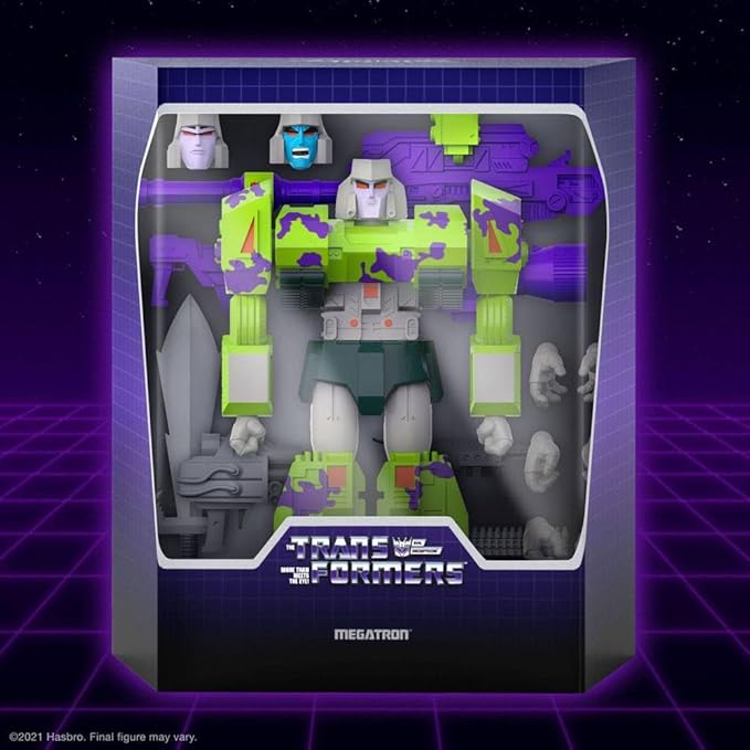 Super7 ULTIMATES! Transformers Megatron (G2 Comic) - 7" Transformers Action Figure with Accessories Classic Cartoon Collectibles and Retro Toys