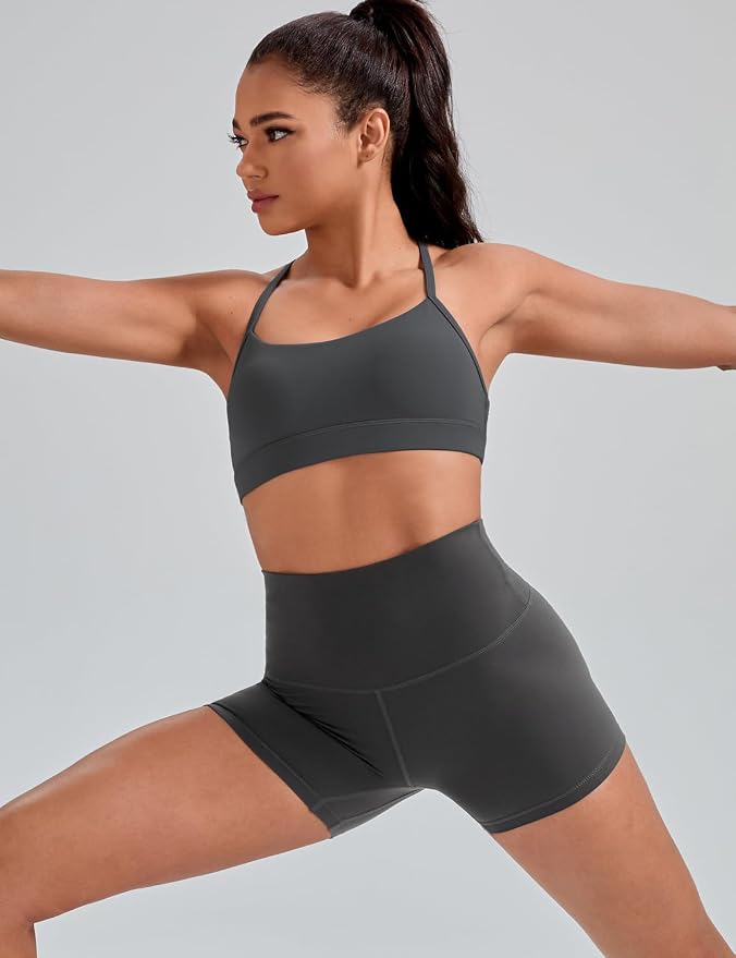 HeyNuts to Freest Womens Y Back Sports Bra, Spaghetti Strap Racerback Low Impact Workout Yoga Tops Padded A-C Cups *Updated