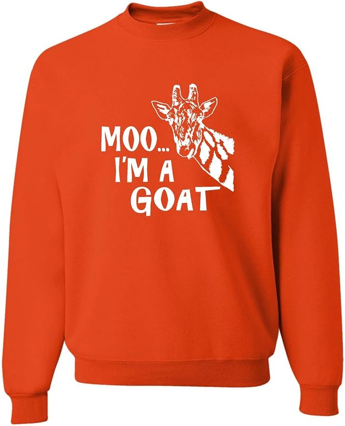 Go All Out Adult Moo I'm A Goat Funny Animal Sweatshirt Crewneck