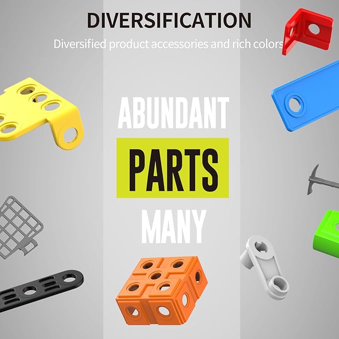 6 in 1 STEM Toys, Engineering Topic Contains 6 Models (Helicopter, Excavator, Bulldozer, etc.) DIY Assembly Disassembly Toys Engineering Building Sets Building Toys
