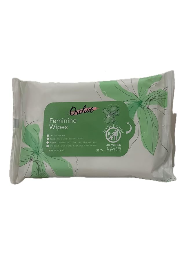 Feminine Wipes, 40 Wipes, 5 in x 7 in (Fresh)