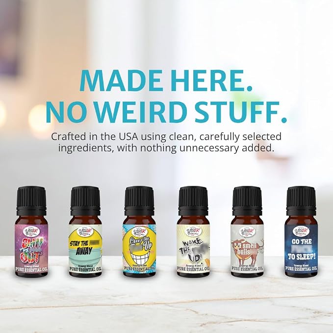 Wild Essentials Wake The F Up Essential Oil Blend, Uplifting Energizing Aromatherapy Oil for Diffusers, 100% Pure, Crafted in USA