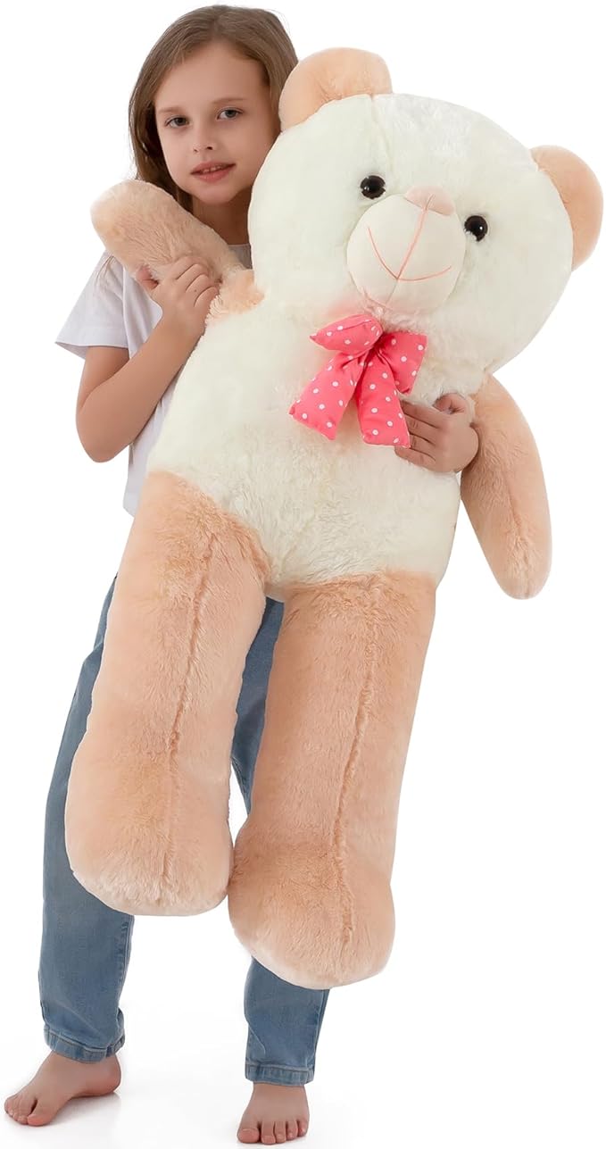 Big Teddy Bear Giant Stuffed Animal Big Plushies Large Stuffed Animals 3 Feet Stuffed Bear Huge Teddy Bear Plush Toy for Girlfriend Wife 36 Inch Apricot Halloween Christmas
