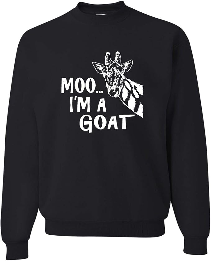 Go All Out Adult Moo I'm A Goat Funny Animal Sweatshirt Crewneck
