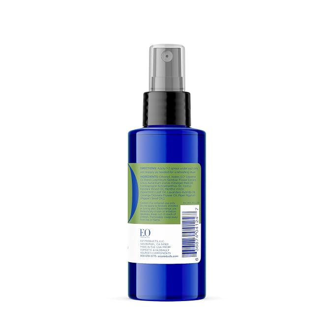 EO Deodorant Spray, 4 Ounce (Pack of 3), Jasmine Verbena, made with Essential Oils for Men and Women