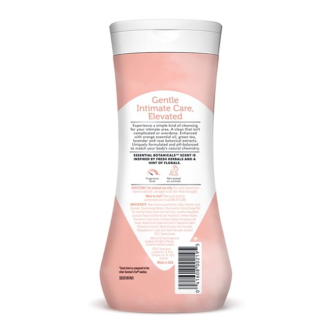 Summer's Eve Essential Botanicals Feminine Wash, Essential Oils and Botanical Extracts, 15 oz