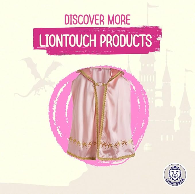 Liontouch - Queen Rosa Foam Sword, Shield & Crown for Girls - Age 3-8 Years | Durable & Safe Set in Medieval Style for Pretend Play | Toy Weapons & Battle Accessories for Dress Up & Royal Costumes