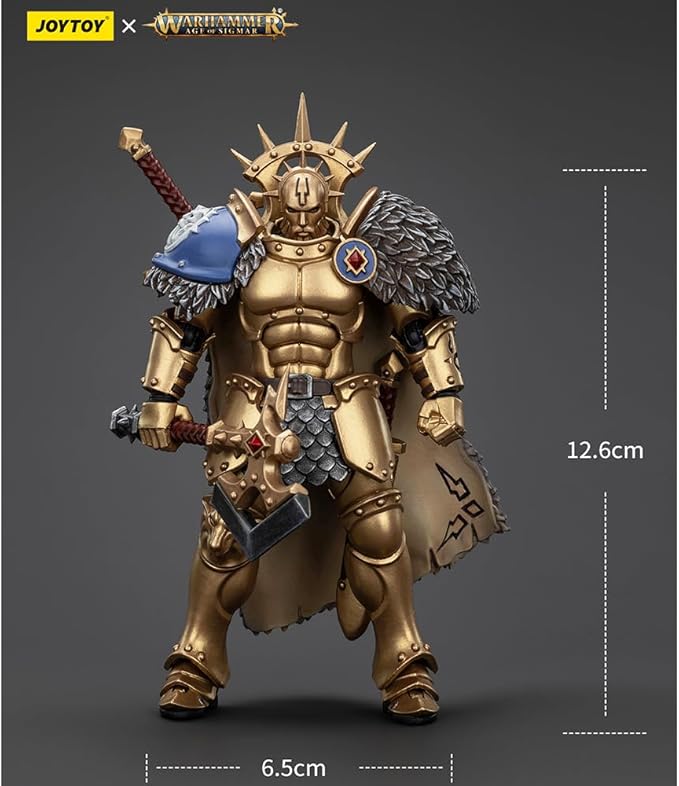 JOYTOY Warhammer 1/18 Action Figure Age of Sigmar Stormcast Eternals The Blacktalons Hendrick, The Silver Wolf 4.96in Mecha Joy Toy Collection Model