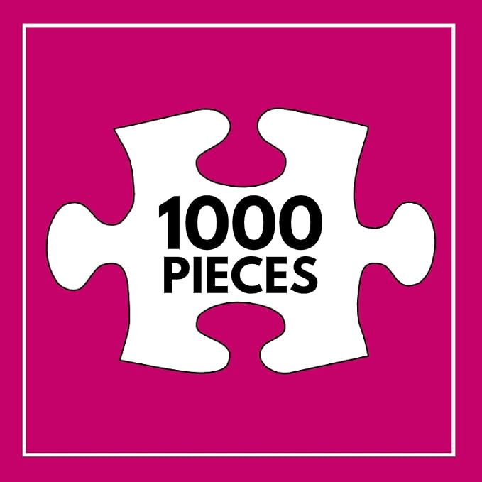 Cross & Glory - Starlit Tulip Soiree - 1000 Piece Jigsaw Puzzle for Adults | Moonlit Floral Scene with Hot-Air Balloons | Vibrant Colors