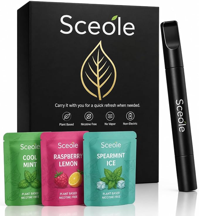 Mullein Herbal Aroma Stick, Mint Essential Oil Diffuser, Non-Electric, Nicotine-Free, No Vapor, Plant-Based Aromatherapy, BB-5
