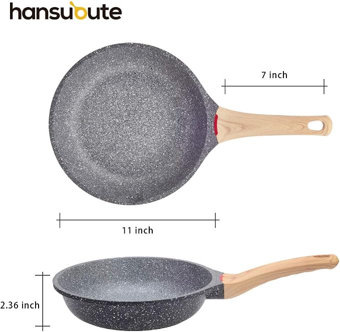 Induction Nonstick Frying Pan,Light Weight Skillet,Healthy Non Toxic Omelet Pan,All Stoves Compatible Egg Pan (grey, 11inch)