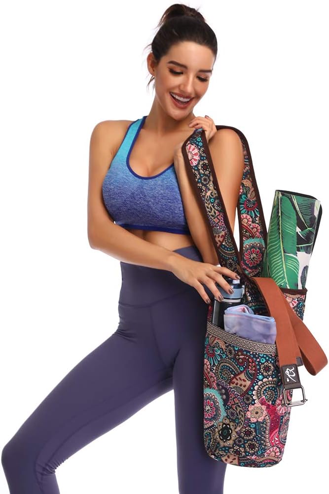 Yoga Mat Bag With Large Size Pocket and Zipper Pocket, Strap Bag, Fit Most Size Mats, Bags and Carriers for Women