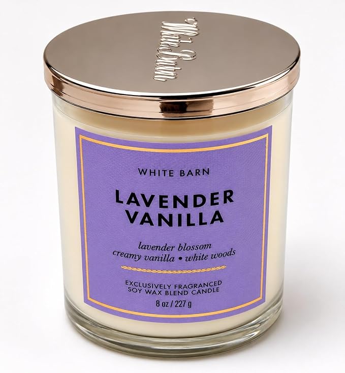 Bath & Body Works Single Wick Candle - 8 oz Each (Lavender Vanilla)