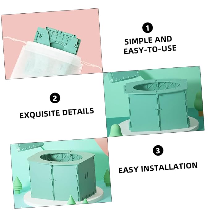 BESPORTBLE Portable Foldable Toilet Travel Potty Trainer Lightweight Car Seat for Outdoor Indoor Use with Bright Color for Easy Potty Training