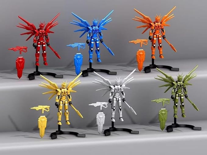 T13 Action Figure 2-Pack Set, Titan 13 Robot 3D Printed Already Assembled Collectible Toy with Dummy 13 Figure for 6 7 8 9 10 11 12 Years old Kids Gift, Titan13 & T-13 Model Kit for Kids & Adults