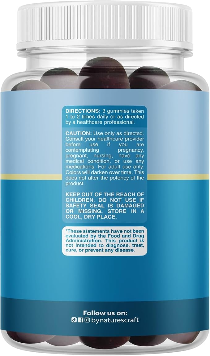Pure Calm and Relaxing Magnesium Supplement - Magnesium for Stress Support & Rest Ease for Adults - High Absorption Mg Citrate Gummies with L Theanine & Ashwagandha for Muscle Cramps - 90 Count