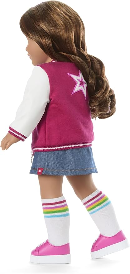 American Girl, Truly Me 18-inch Doll #117 with Brown Eyes, Wavy Dark-Brown Hair with Highlights, Tan Skin, for Ages 6+
