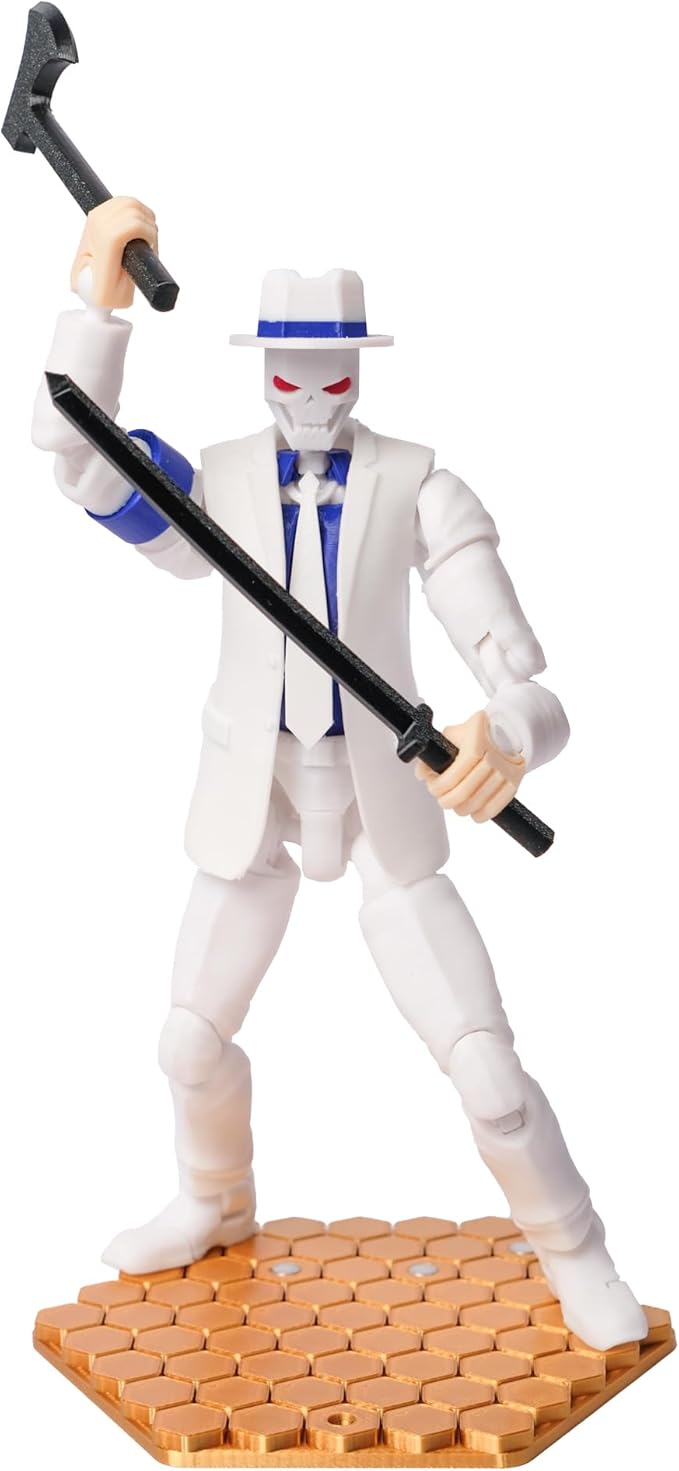(Assembly Completed T13 Action Figure, 8.1 inches, Strong Magnetic Accessories, 3D Printed Robot Multi-Jointed Movable, Desktop Decorations for Game Lovers,POP Dancer (White)