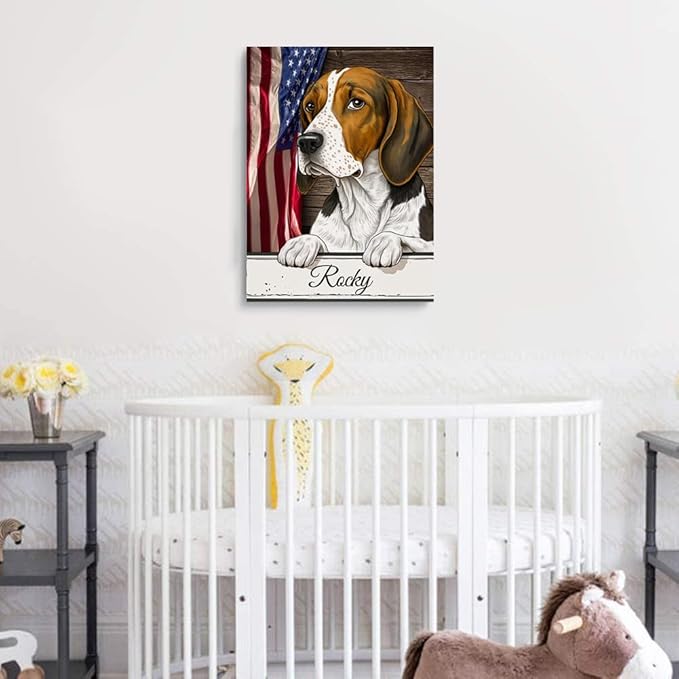 Custom Wooden Jigsaw Puzzles with Your Dog's Name on Southern Hound Art Print - 300 500 1000PCS Puzzles Game and Home Wall Decor
