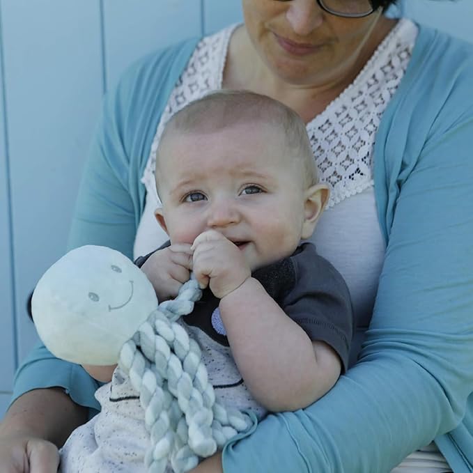 Nattou Lapidou - Piu Piu Octopus Plush Toy for Newborn Babies, Comforting, Soothes for Sleep - Green & Mint Green