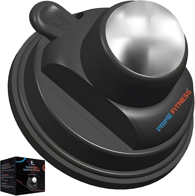 PRIME Fitness wall Mounted Massage Ball | Cold Therapy | wall Mounted Back Massager | cryo Stick | Relieve Muscle Pain (360 Wall Massager)