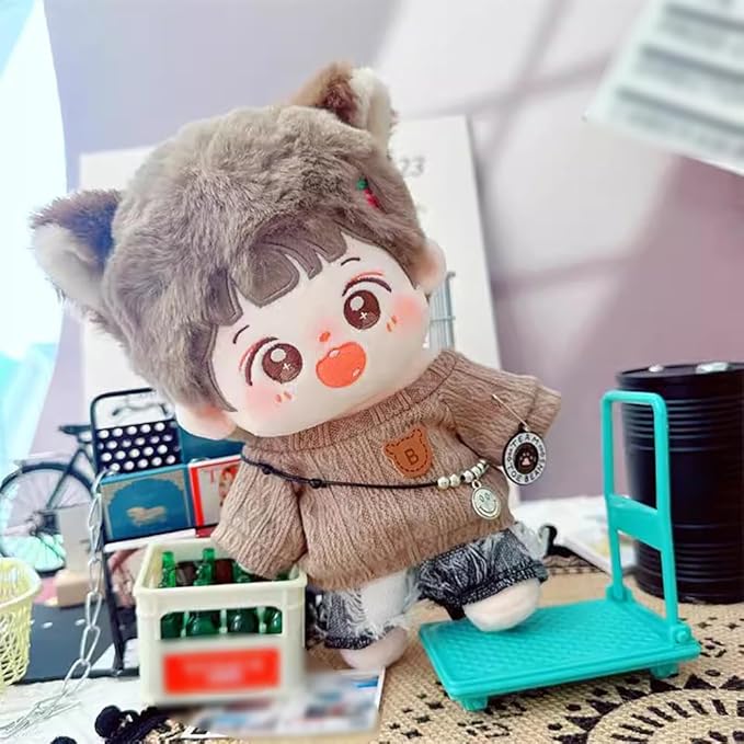 niannyyhouse 10cm~15cm 20cm Plush Doll Clothes Sweaters Jeans Accessories Doll Dressup (20cm)