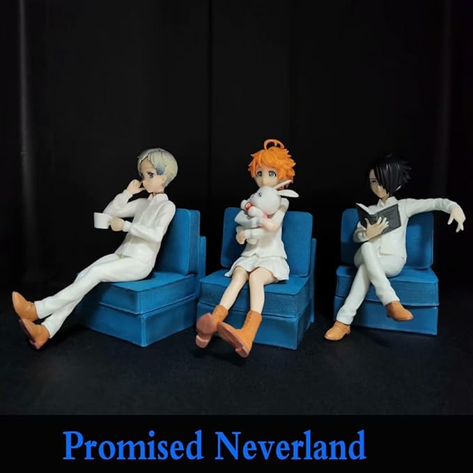 KPOP Anime Figure,Ray-Norman-Emma Figure Anime Figure Cute Cartoon Action Figures Desktop Ornaments