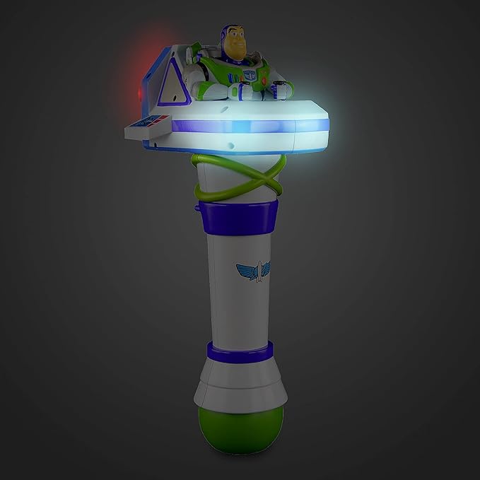 Disney Store Official Toy Story Buzz Lightyear Light-Up Bubble Wand – Interactive LED Toy, Perfect for Kids & Fans, Authentic Movie Design, Ideal for Outdoor Play & Parties, Durable &Safe for All Ages